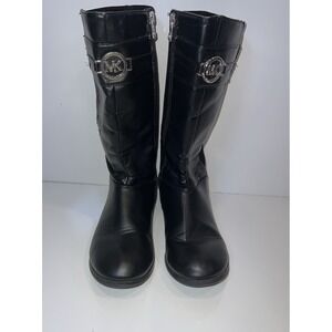 Girls Michael Kors Parson Marry Black Riding Boots Size 2